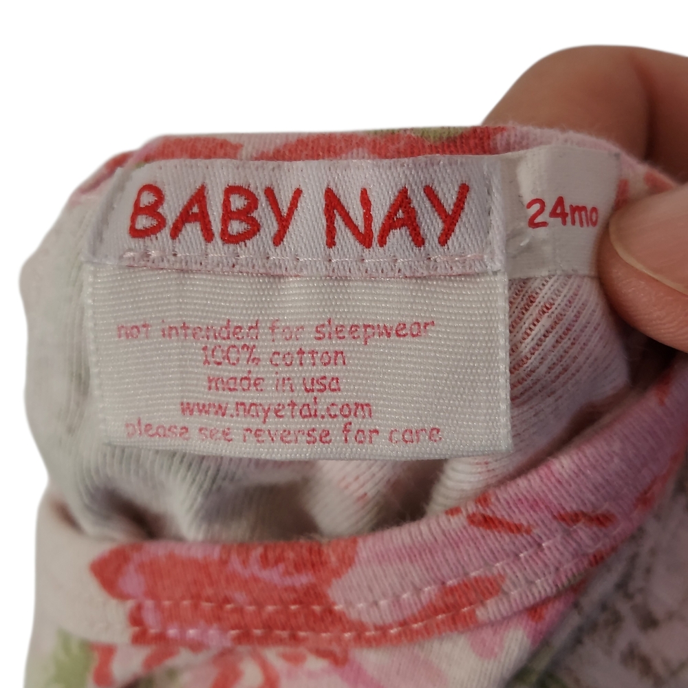 Floral Baby Nay Top and Bottom Outfit with Ruffle Details - Picture 8 of 10